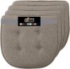 GORILLA GRIP Slip Resistant Tufted Memory Foam Chair Cushions, Set of 4, 16x17, Beige - Thumbnail 1