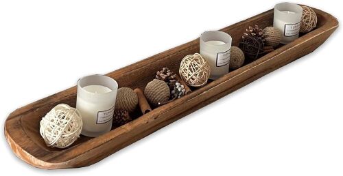 30" Wooden Dough Bowl Decor - Lot 664