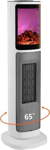 Electric Ceramic Tower Space Heater with 3D Flame - Lot 280