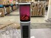Electric Ceramic Tower Space Heater with 3D Flame - Thumbnail 3