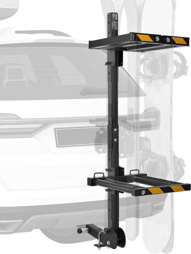 VEVOR Folding Hitch Mounted Ski & Snowboard Rack, Fits 2-Inch Receiver - Lot 174
