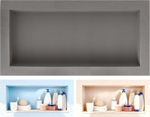 Tile Ready Shower Niche Insert, Inner Size 12"x28", Outer Size 16”x32”, Depth 4" - Lot 577