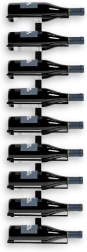 9-Bottle Black Metal Wall Mounted Wine Rack - Lot 371