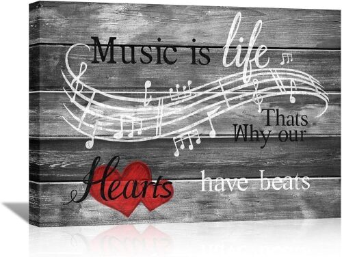 Musical Theme Canvas Wall Art, 24" x 36" - Lot 690
