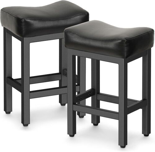 Raynesys Leather Upholstered Bar Stools, 2 pack - Lot 160