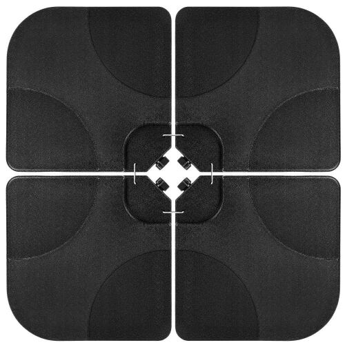 4-Piece Cantilever Offset Patio Umbrella Stand Square Base Plate Set - Lot 372