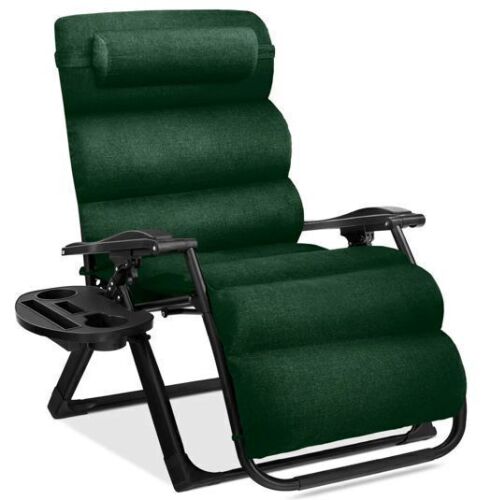 Oversized Zero Gravity Chair, Folding Outdoor Recliner w/ Removable Cushion - Lot 187