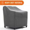 Lot of (2) Grey Outdoor Patio Furniture Chair Covers - Thumbnail 1