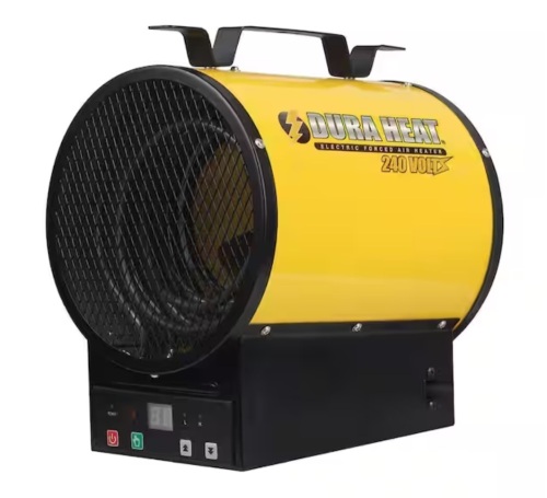 DuraHeat Remote Controlled, 3750 Watt, 12,800 Btu, 220 Volt Mountable Or Portable Electric Fan Forced Air Heater - Lot 60JF