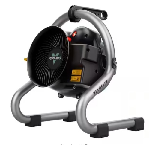 Vornado Velocity HD 1500 Watts Green Indoor Electric Fan Space Heater with Heavy Duty Construction - Lot 972JF