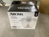 Aroma Simply 6-Cup Stainless Steel White Rice Cooker with Measuring Cup and Serving Spatula - Thumbnail 2