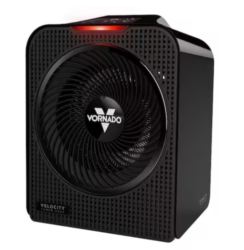 Vornado Forced Air Velocity 5 Whole Room 1500-Watt 5118 BTU Electric Space Fan Electric Heater Furnace, Black - Lot 956JF