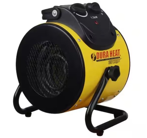 DuraHeat 1500-Watt Portable Electric Space Heater with Pivoting Base - Lot 944JF