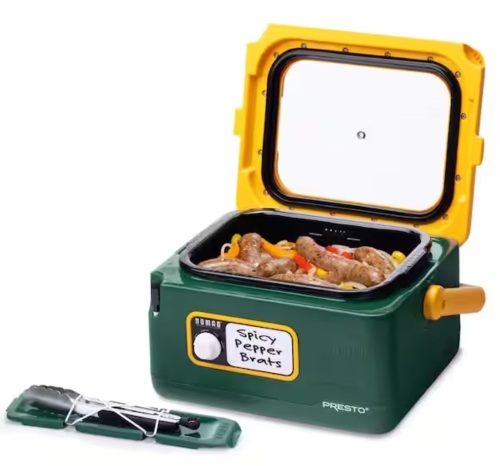 Presto GameDay 8-Quart Nomad Traveling Slow Cooker Green-Yellow - Lot 921JF