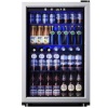 Simzlife 20.3 in Single Zone 145-Cans Freestanding Beverage and Wine Cooler in Black, Glass Door, Adjustable Shelves - Thumbnail 1