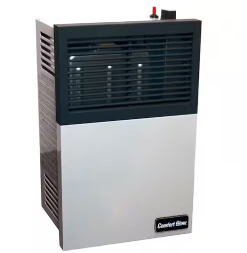 Comfort Glow Direct Vent NATURAL GAS Wall Furnace with Thermostat, 11,000 BTU's. Professional Vent Kit Included. Gray/Black - Lot 15JF