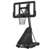 Adjustable 4.4-10ft Basketball Hoop, w/ Shatterproof Backboard, Ball Return - Thumbnail 1
