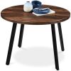 Mid-Century Modern Round Dining Table w/ Adjustable Feet - 35.5in - Thumbnail 1