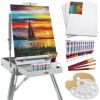 Portable Wooden French Easel w/ 32pc Beginners Kit - Thumbnail 1
