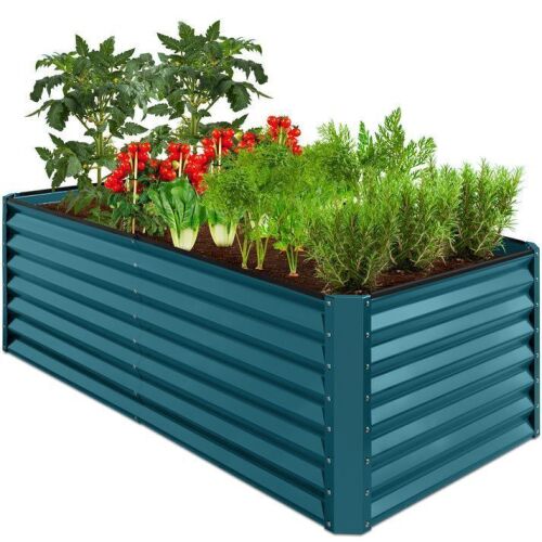 Outdoor Metal Raised Garden Bed for Vegetables, Flowers, Herbs - 6x3x2ft - Lot 547