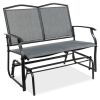 2-Person Patio Loveseat Swing Glider, Bench Rocker w/ Armrests - Thumbnail 1