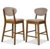 Set of 2 Modern Counter-Height Bar Stool Set W/ Upholstered Seat Cushion - Thumbnail 1