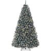 6' Pre-Lit Frosted Artificial Blue Spruce Christmas Tree, w/Easy Assembly - Thumbnail 1