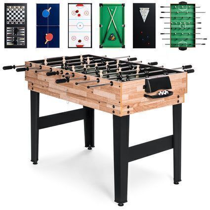 10-in-1 Combo Game Table Set w/ Pool, Foosball, Ping Pong, Chess - 2x4ft - Lot 146
