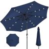 Solar LED Lighted Patio Umbrella w/ Tilt Adjustment, UV-Resistant - 10ft - Thumbnail 1