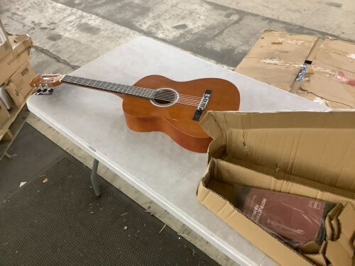 Beginner Acoustic Guitar Set w/ Case, Strap, Extra Strings - 38in - Lot 922