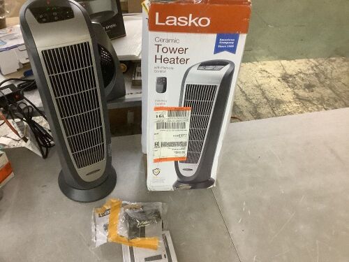 Lasko Ceramic Tower Heater with Remote - Lot 998JF
