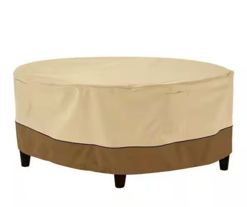 Veranda 34 in. Dia x 25 in. H Round Patio Ottoman/Table Cover - Lot 992JF