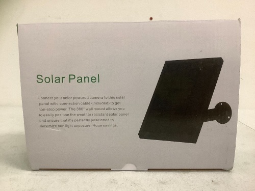 Solar Panel for Security Camera, Appears New, Sold as is - Lot 238
