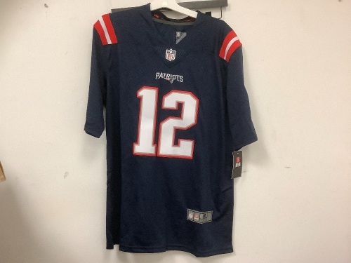New England Patriots Brady Football Jersey, M, Appears New, Sold as is - Lot 258