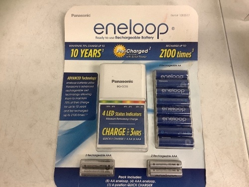 Panasonic Eneloop Rechargeable AAA  and AA Batteries, Appears New, Sold as is - Lot 270