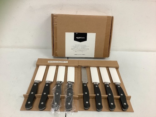 Amazon Basics 8pc Steak Knife Set, E-Commerce Return, Sold as is - Lot 382