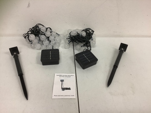 Solar String Lights, E-Commerce Return, Sold as is - Lot 439