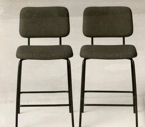Set of 2 Room Essentials Square Back Upholstered Counter Stool, Appears New - Lot 613