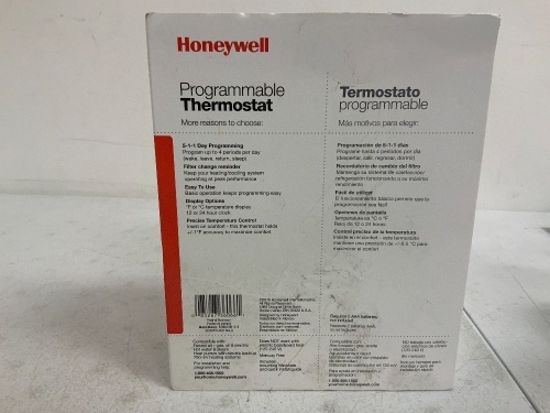 Honeywell Programmable Thermostat, E-Commerce Return, Sold as is - Lot 675