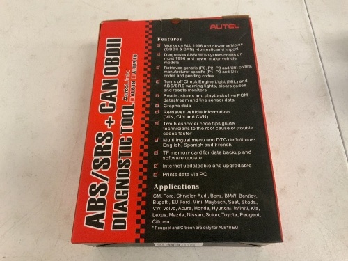 Autel Diagnostics Tool, Appears New, Sold as is - Lot 678