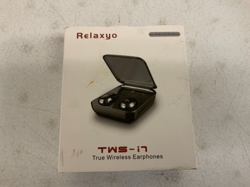 Relaxyo Wireless Earphones, Powers Up, E-Commerce Return, Sold as is - Lot 695