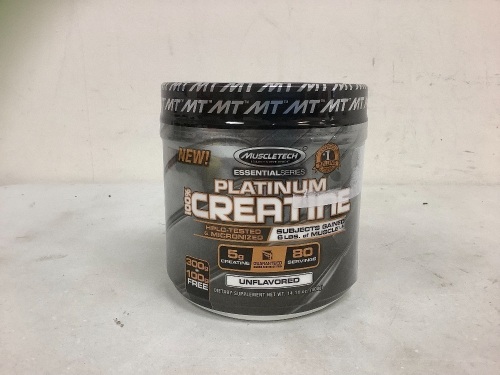 Platinum Creatine Unflavored, Appears new, Sold as is - Lot 703G