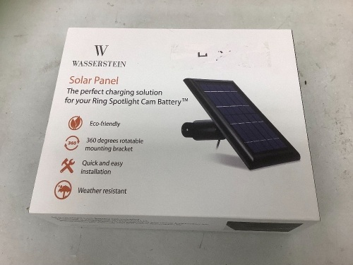 Wasserstein Solar Panel for Ring Spotlight Cam Bettery, E-Commerce Return, Sold as is - Lot 715G