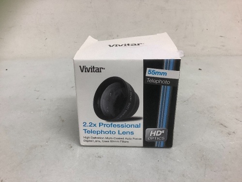 Vivitar 2.2x Professional Telephoto Lens, E-Commerce Return, Sold as is - Lot 734G