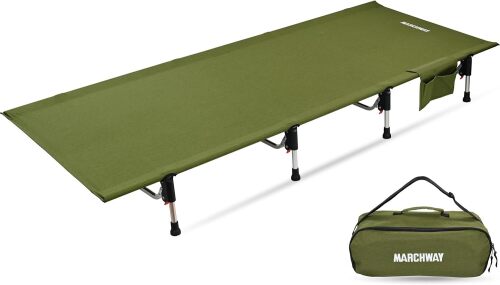 Lightweight Folding Tent Camping Cot Bed with Lever Lock, Easy Setup Portable Compact for Outdoor Travel, Hunting, Hiking, Motorcycling, Support 330Lbs - Lot 5011