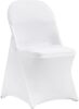 White Spandex Chair Covers 30 Pack - Folding Chair Slipcovers, Universal Stretch Protector for Wedding, Party, Dining, Banquet, Washable, Removable - Thumbnail 1