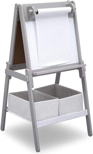 MySize Kids Double-Sided Storage Easel -Ideal for Arts & Crafts, Drawing, Homeschooling and More - Greenguard Gold Certified - Lot 5105