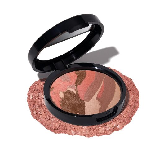 LAURA GELLER NEW YORK Baked Blush-n-Bronze Marbleized 2-in-1 Sculpting Bronzer Blush - Tawny Bronze - Contour Face with a Radiant Flush - Lot 4823