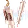 TYMO Cordless Automatic Curling Iron - TYMO CurlGo 1 Inch Beach Waves Rotating Curling Wand, Portable Hair Curlers for Travel, Dual Voltage & Rechargeable Curler for Women, Tangle-Free, Gold Blush - Thumbnail 1