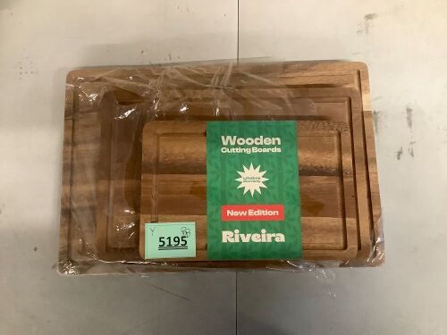 Riveira Walnut Cutting Board Set – Versatile And Durable: Set Of 3 Pcs Rectangular Wooden Cutting Board – Natural Wooden Cutting Boards For Kitchen – Complete Walnut Wooden Chopping Board - Lot 5195